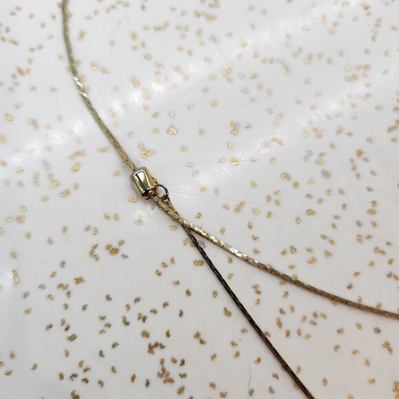Vintage Gold Toned Sliding Necklace - Picture 7 of 9